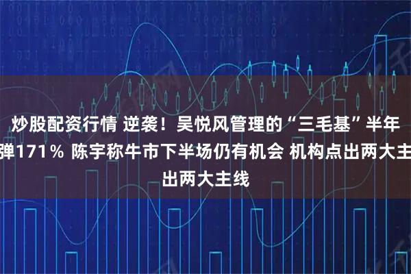 炒股配资行情 逆袭！吴悦风管理的“三毛基”半年反弹171％ 陈宇称牛市下半场仍有机会 机构点出两大主线